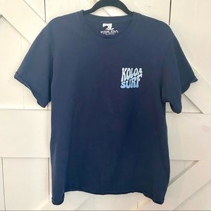 Mens Koloa Surf Company Cool Tones Heavyweight T-Shirt- Medium - Navy Blue/White